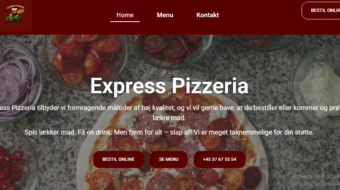 Express Pizzeria Denmark WooCommerce online ordering website with full menu and mobile ordering, developed by Syed Aoun Raza