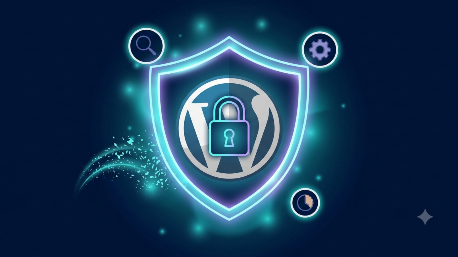 : WordPress website protected by security measures against hacking attempts