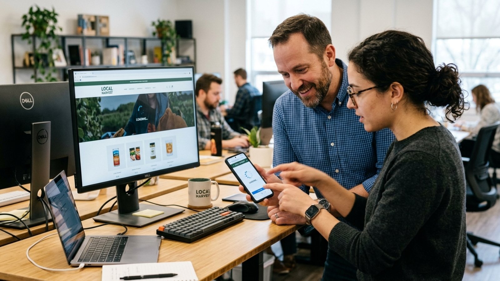 Developer and business owner testing which web design trends actually improve conversions on a live site