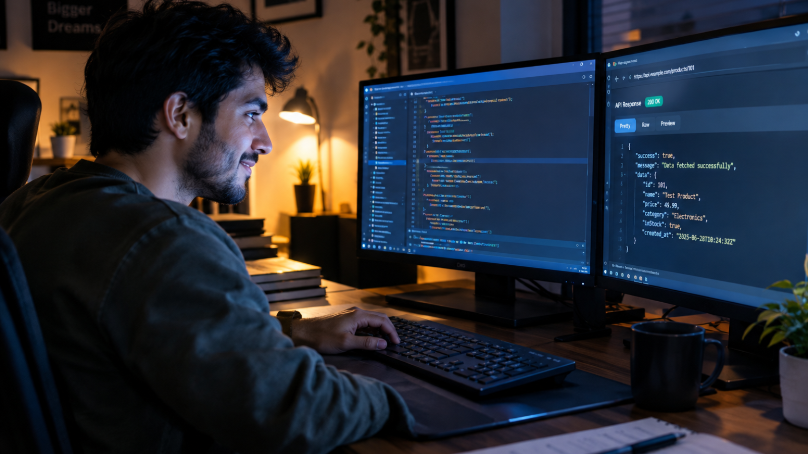 Developer watching live data load after a successful Wix Velo API integration